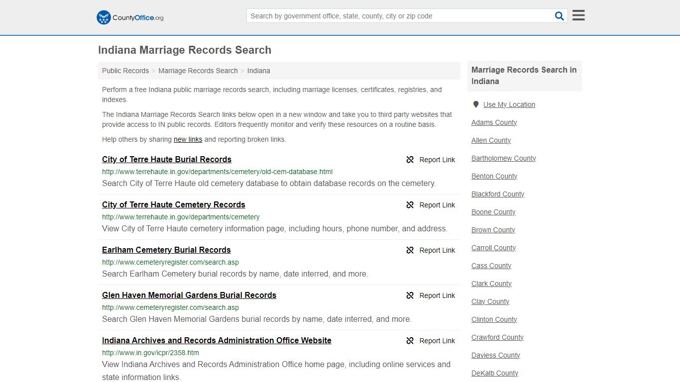 Marriage Records Search - Indiana (Marriage Licenses & Certificates)